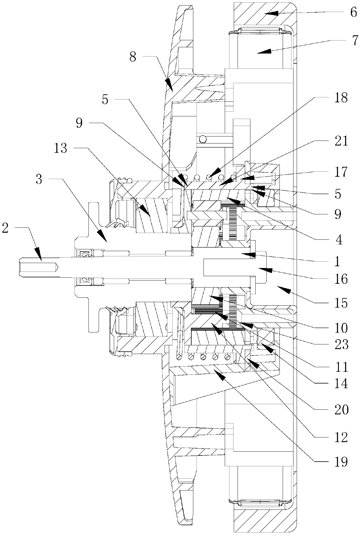 A washing machine deceleration clutch and washing machine