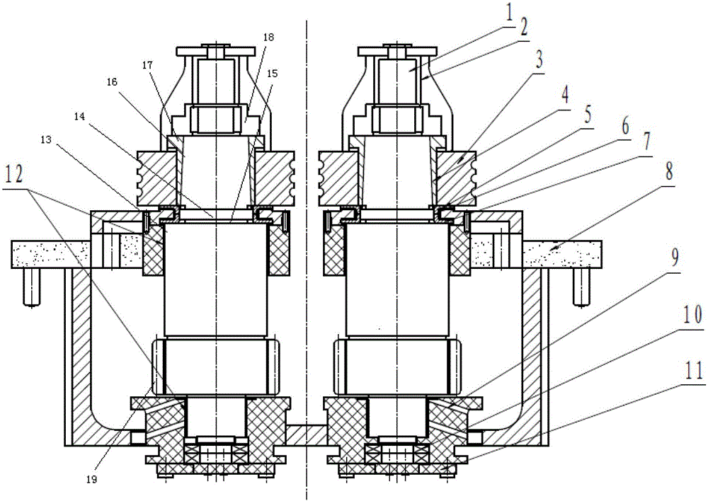 A high-speed rolling mill roll shaft