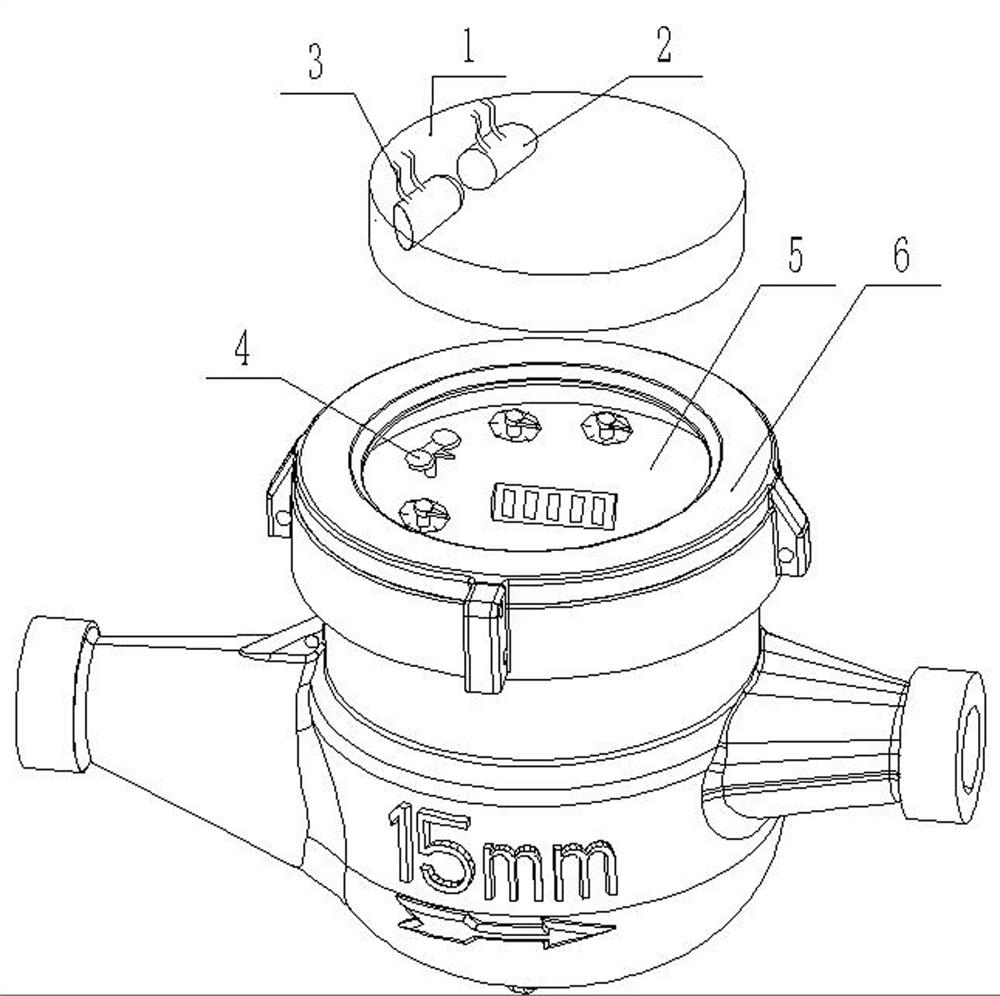 Transparent window with reed pipe sampling device, processing method of transparent window and special water meter