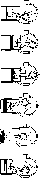 Arbitrary turnover four-stroke engine