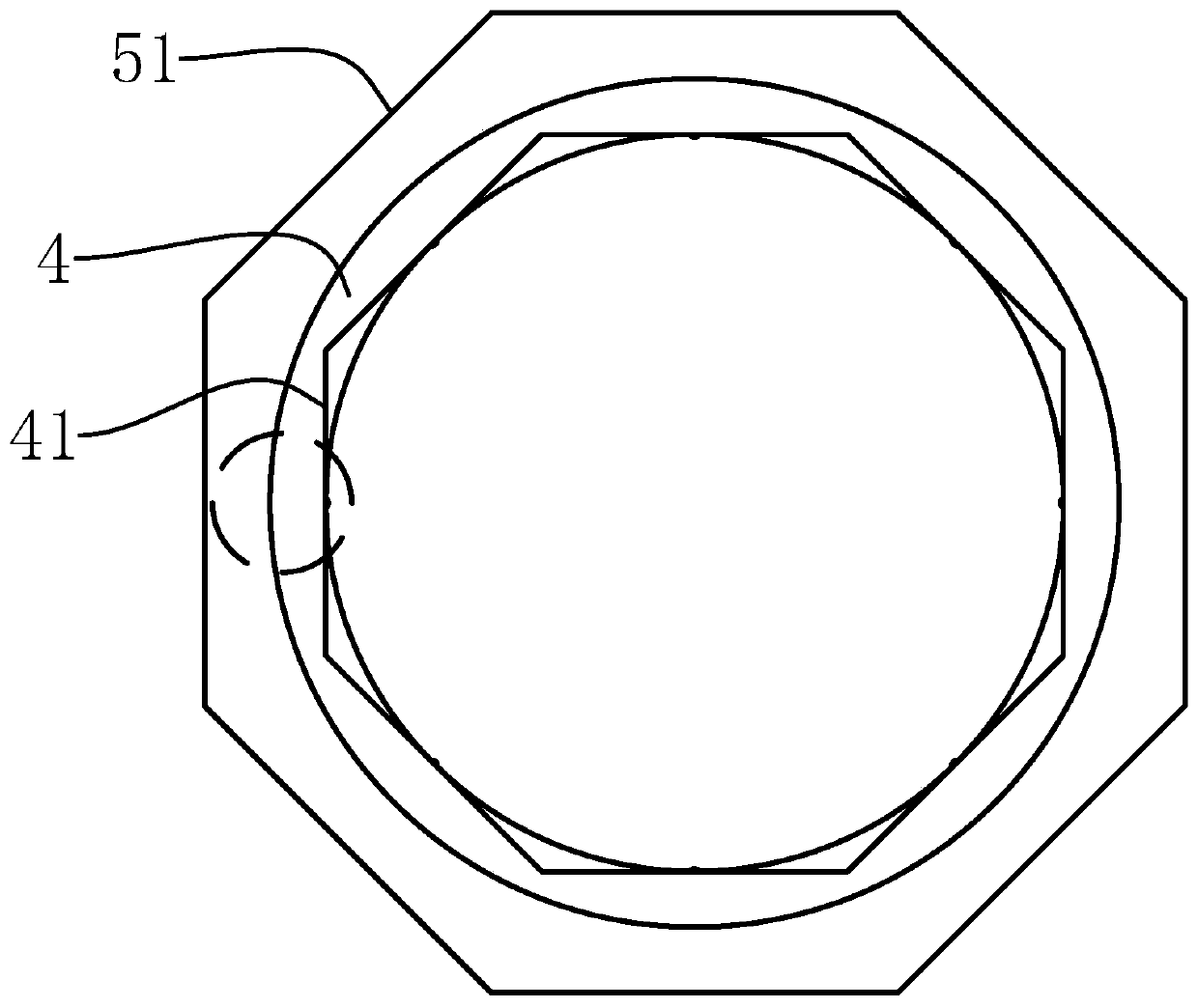 A universal feed port connection structure and disassembly method