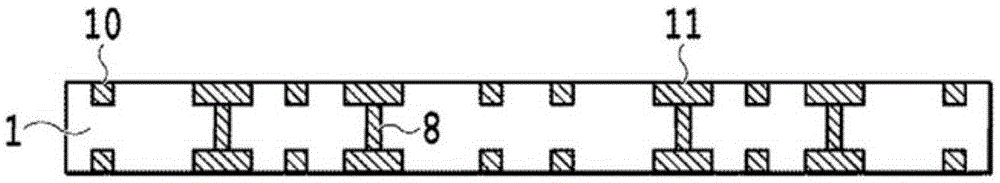 Wiring board with through electrode, method for producing same, and semiconductor device