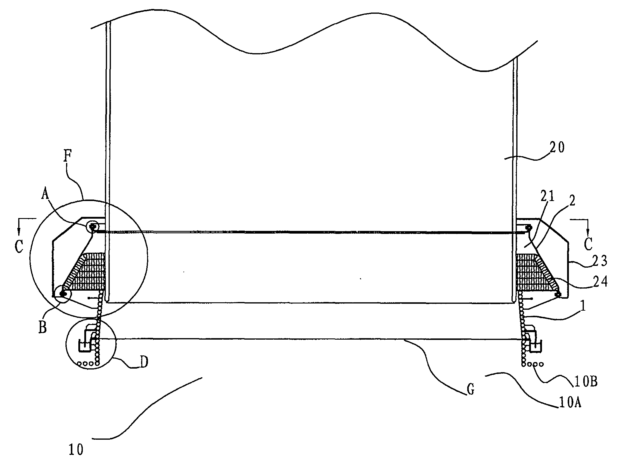 Inlet sealing and connecting device used for waste-heat boiler