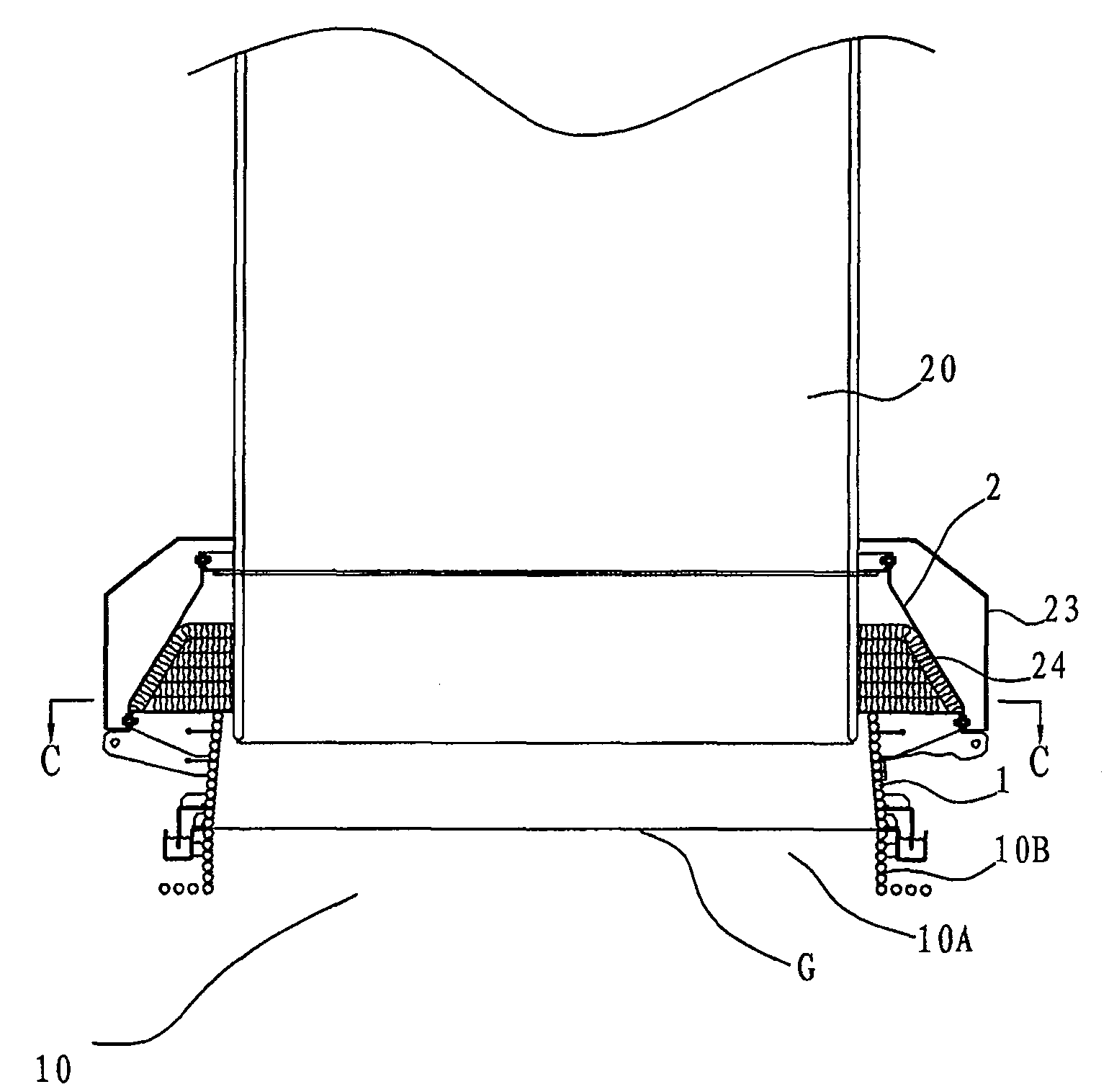 Inlet sealing and connecting device used for waste-heat boiler