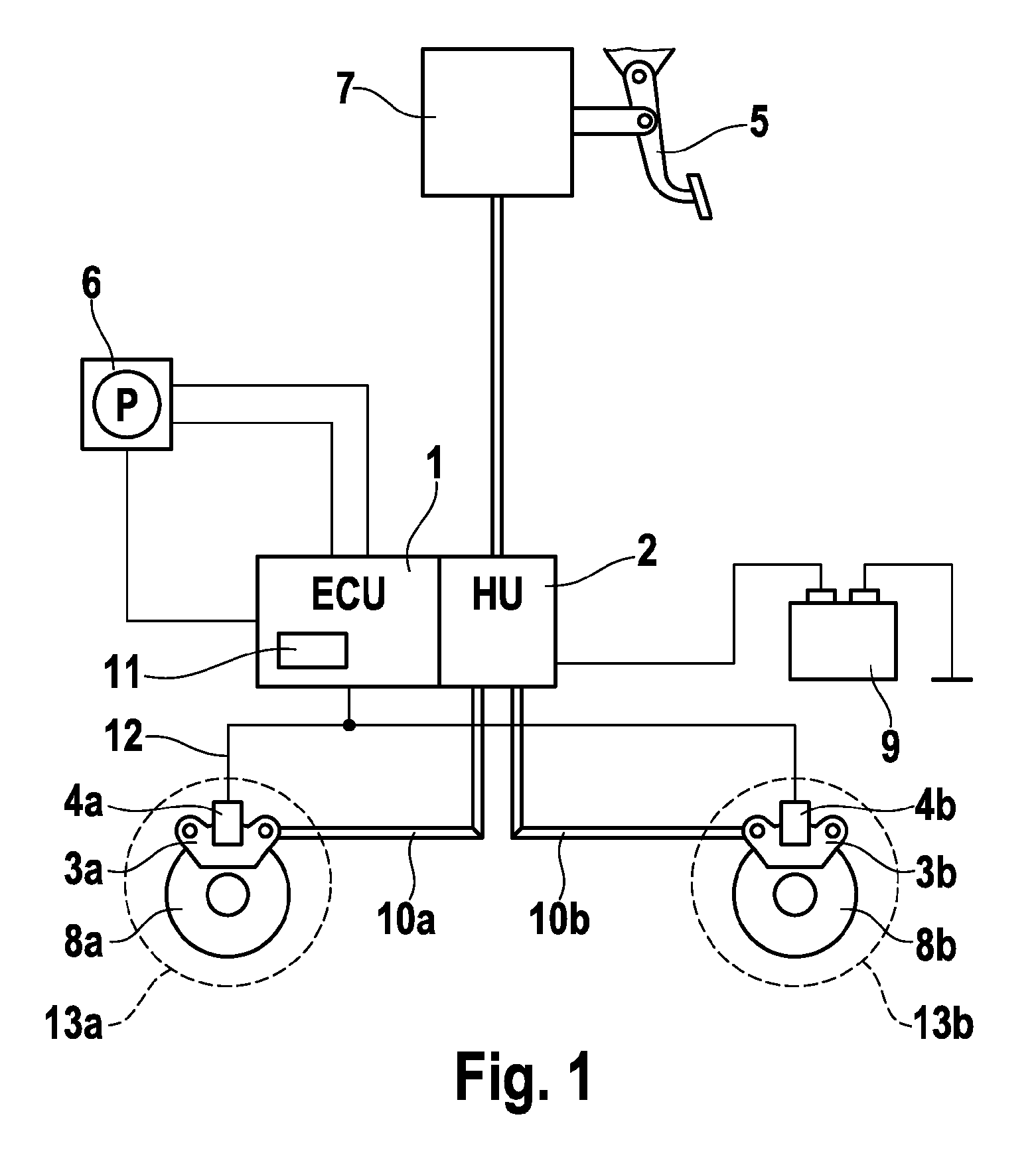 Automatic parking brake having a slip controller