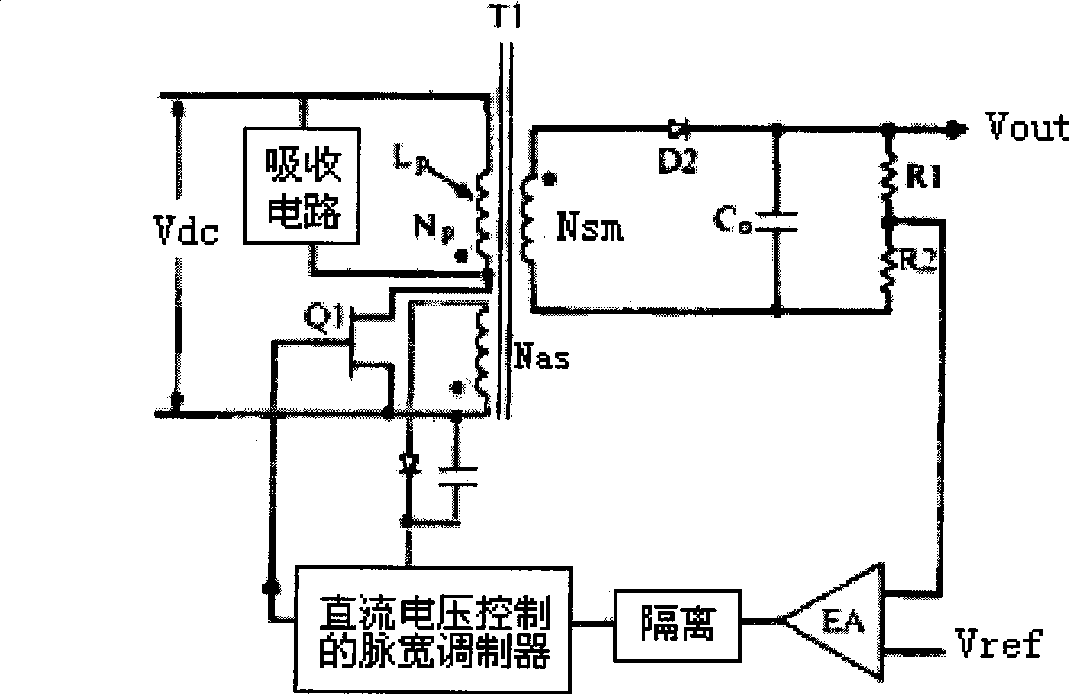 Lossless absorption circuit used for inverse-excitation type switch power supply