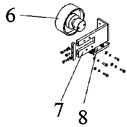 Pressing beam and upper movable wheel combination device of ceramic edge grinding chamfering machine