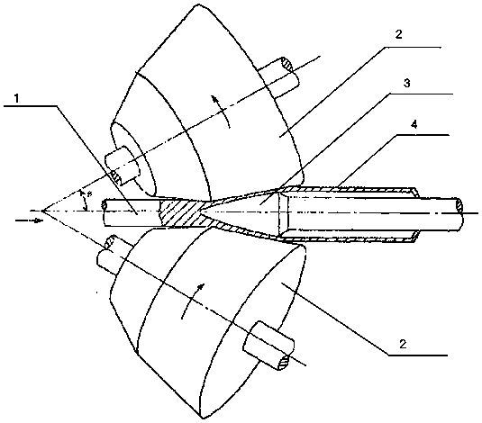 Perforating and rolling method for producing thin-wall seamless steel pipes and special equipment