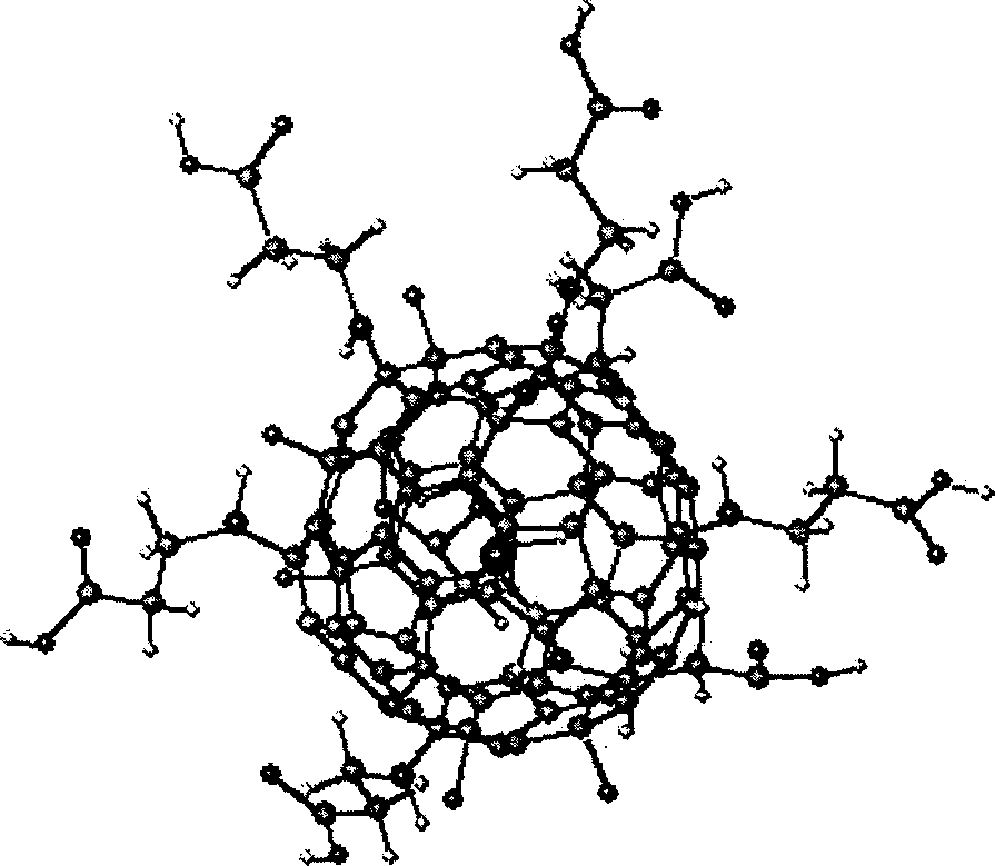 Magnetic resonance imaging contrast medium based on metal fullerene and its prepn process