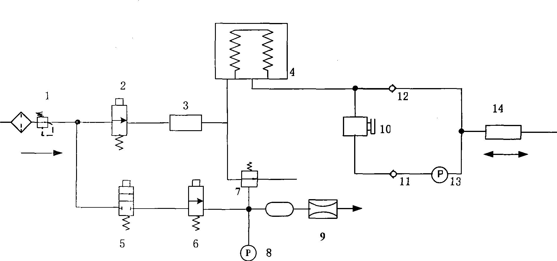 Aerating system of anesthesia apparatus and respirator and pressure monitoring method