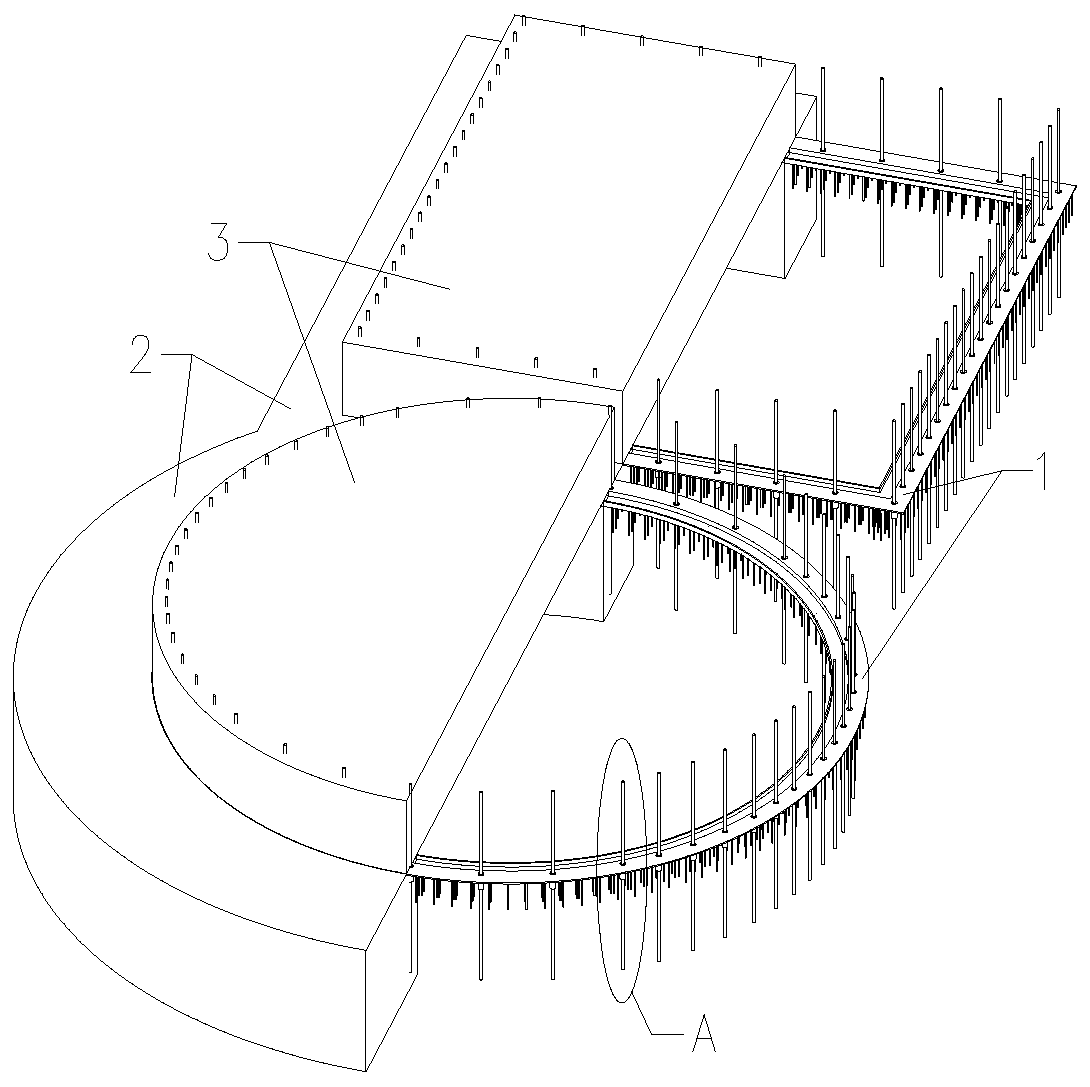 Installation device and installation method for high temperature gas-cooled reactor containment sealing support