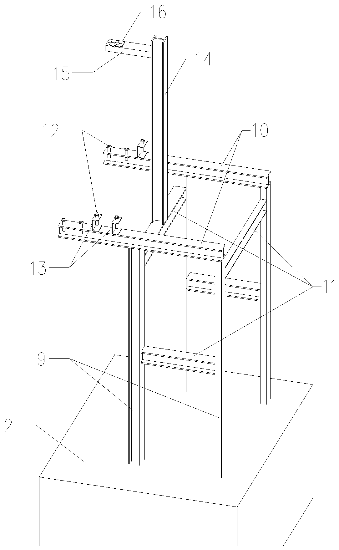 Installation device and installation method for high temperature gas-cooled reactor containment sealing support