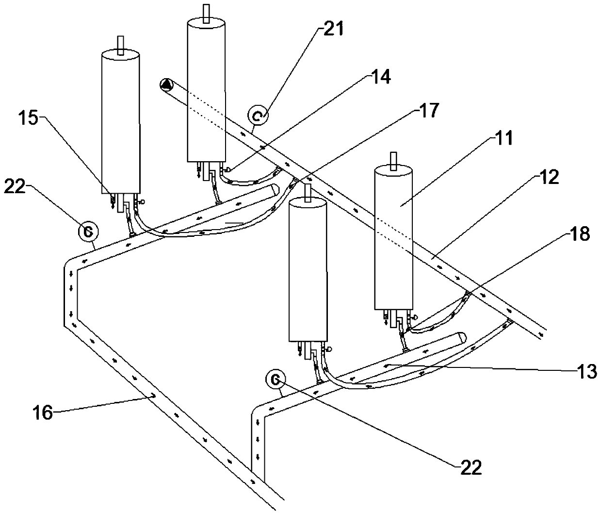 Membrane column out-of-orbit monitoring system and method for DTRO equipment