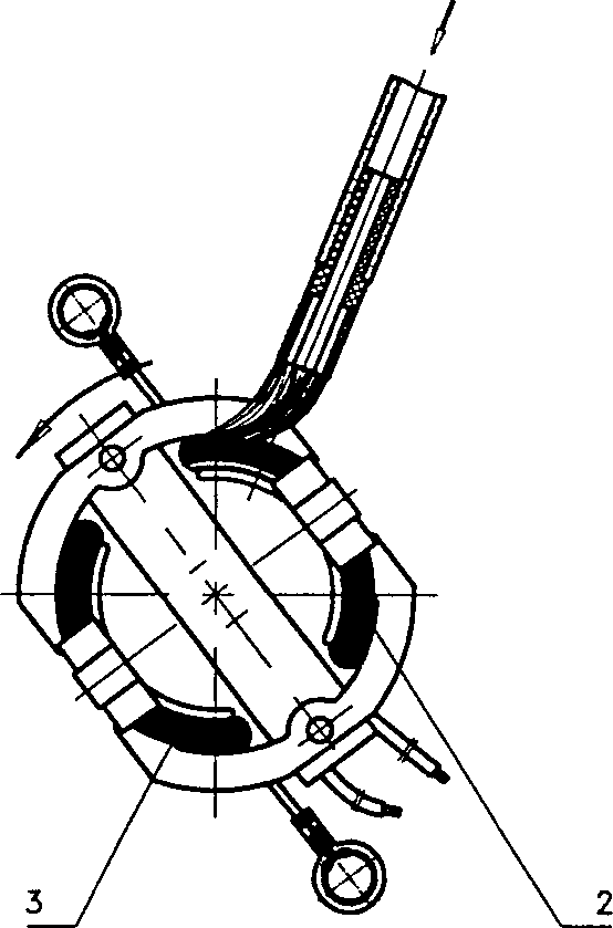 Stator resin trickling technique and resin trickling device