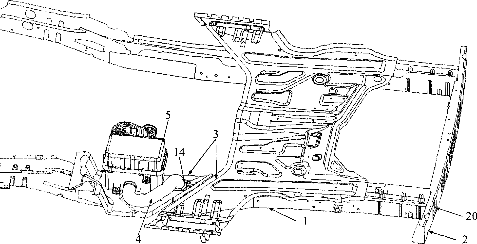 Automobile engine air-taking system