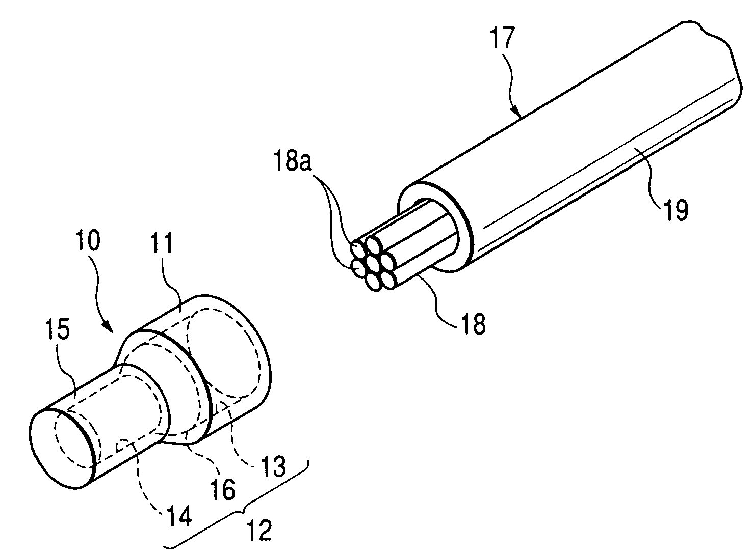 Method of connecting wire and terminal fitting