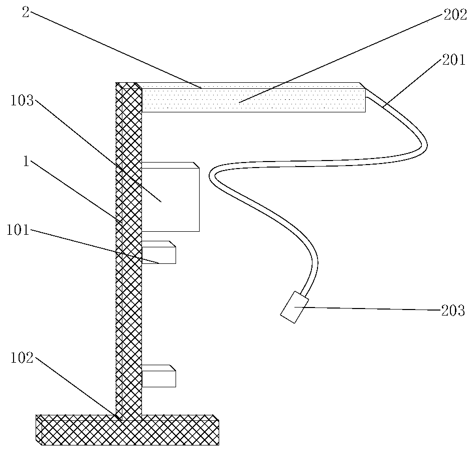 A large vertical grinding disc repair device