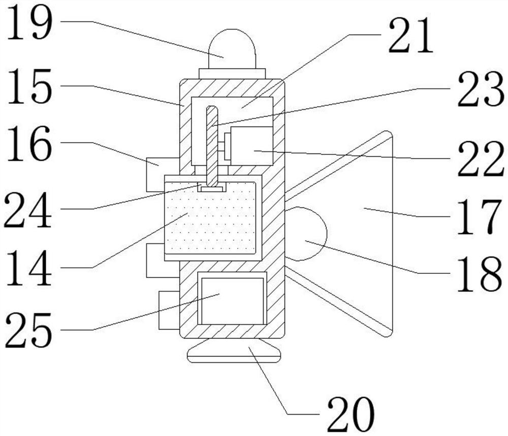 Radiation measurement and warning device for radiology department and adjusting method thereof