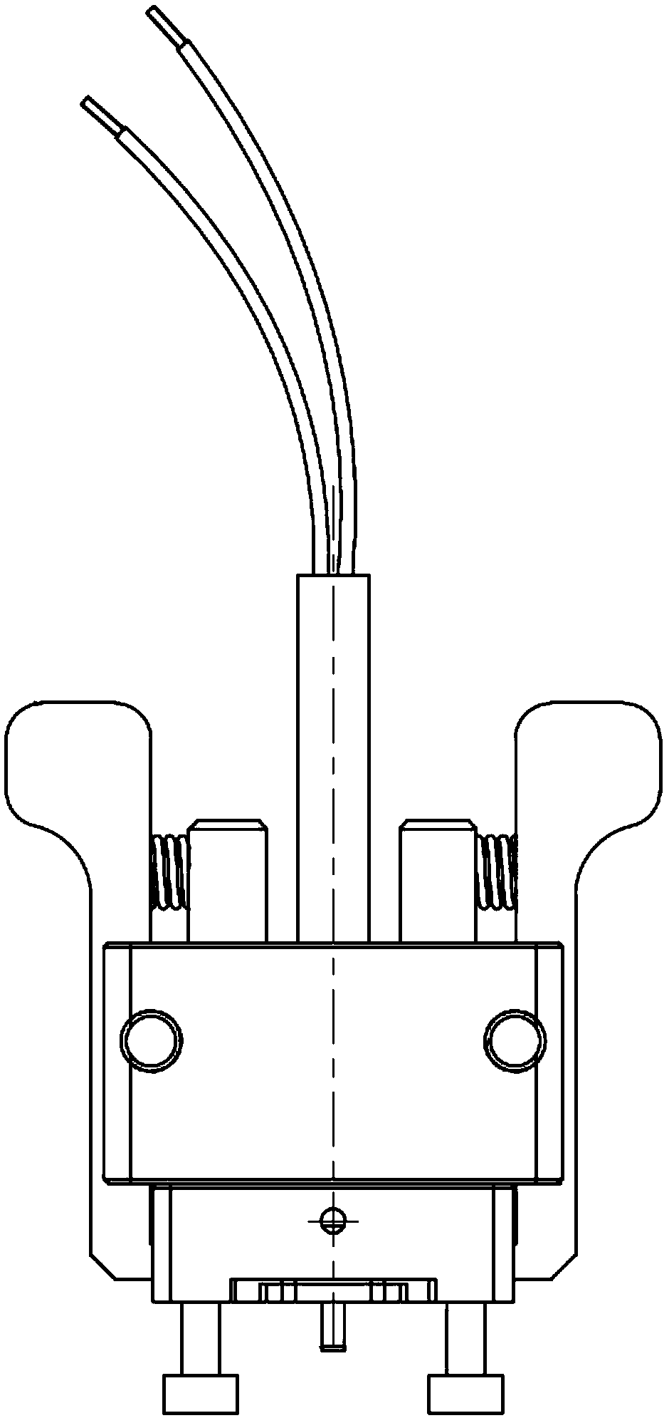 MEMS chip testing socket and heating temperature measurement method