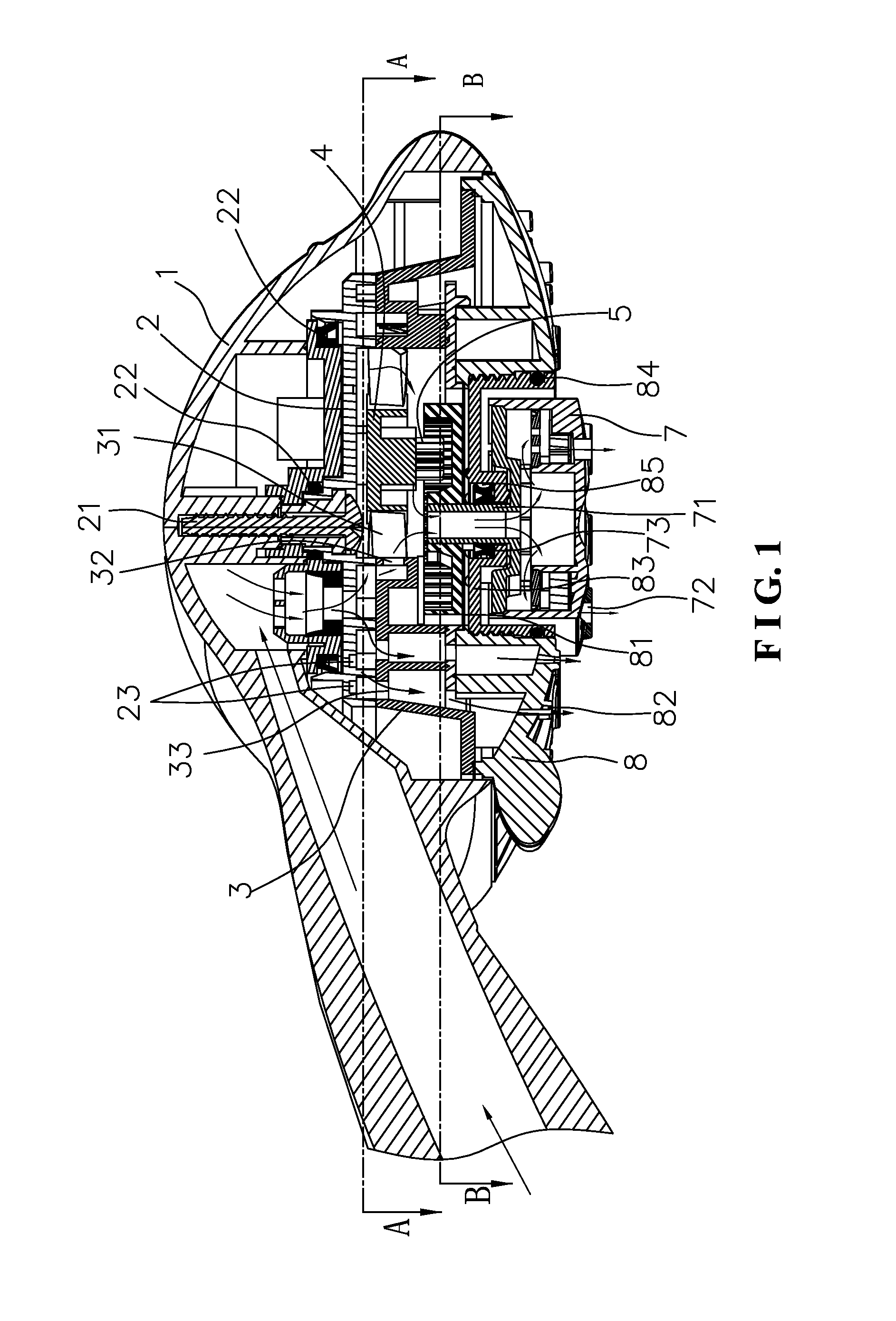 Rotary spray shower head