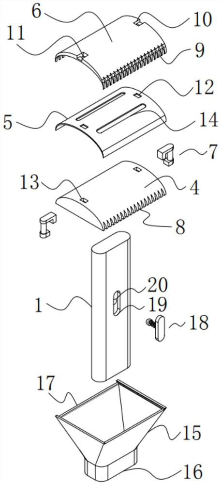 A skin preparation knife capable of collecting hair