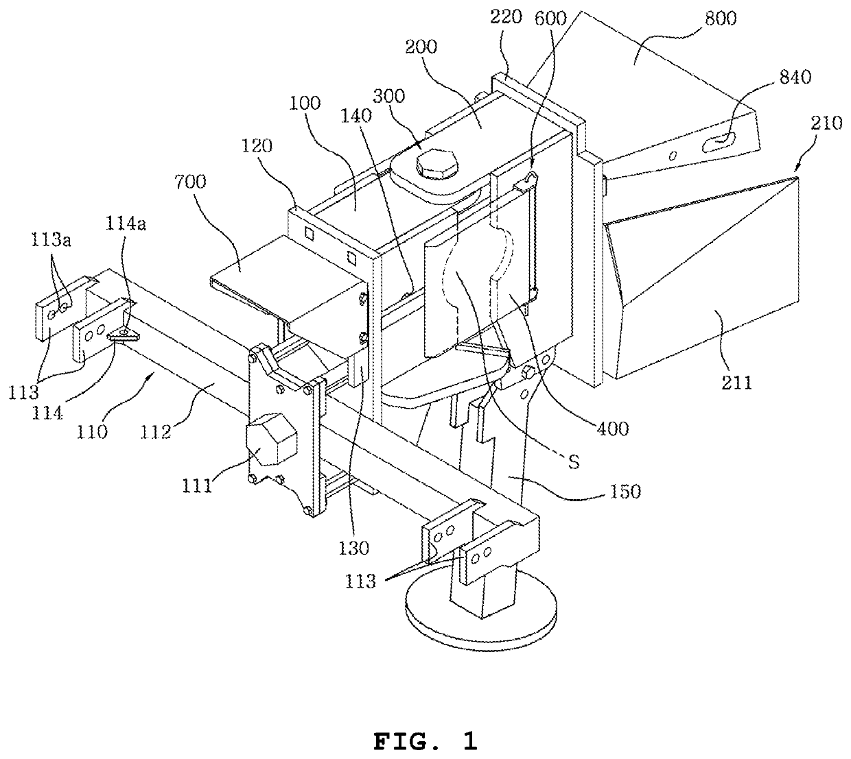 Connection device for agricultural machine