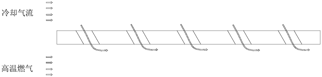 Bulging bag type cooling structure for binary spray pipe