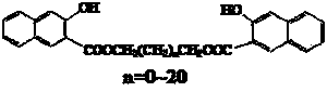 3-hydroxyl-2-naphthoic acid (1,n-alkylene glycol) diester coupling agent and synthetic method thereof