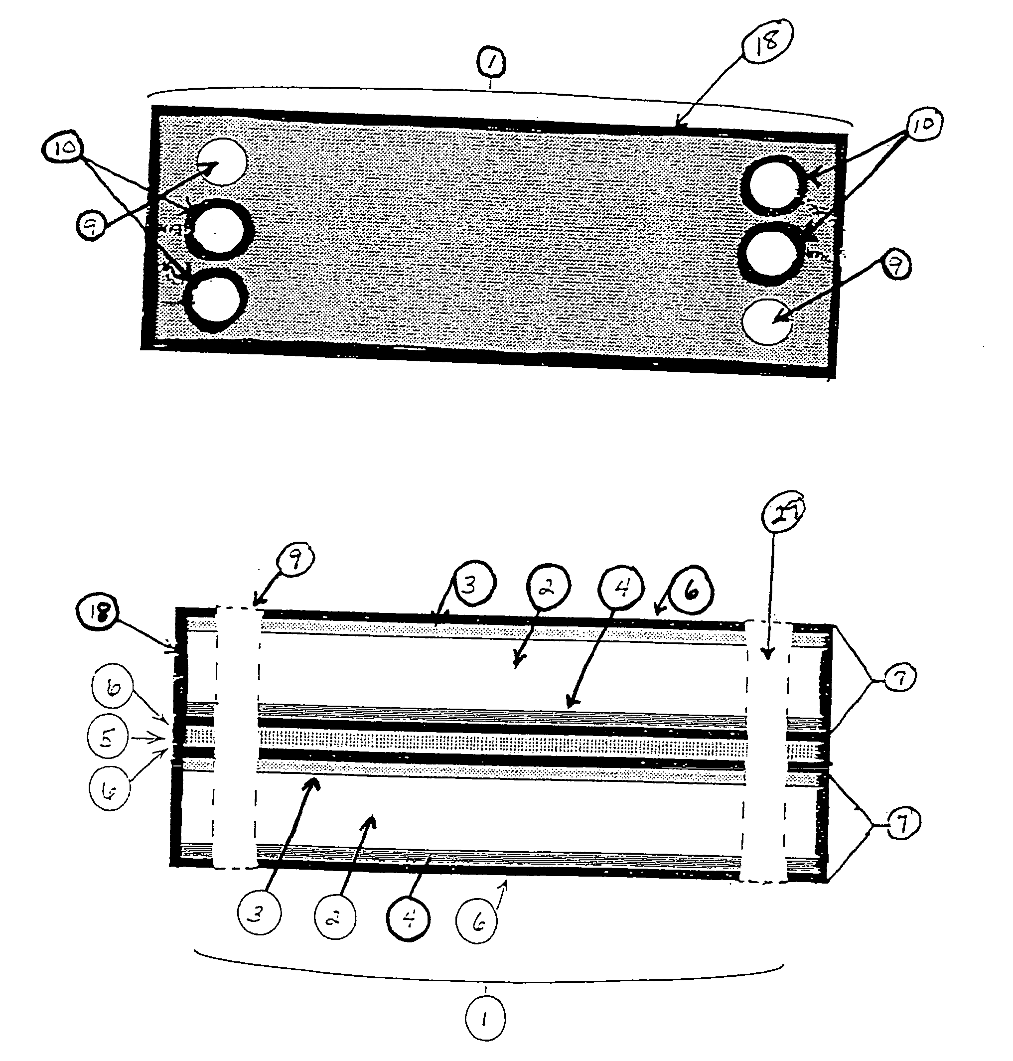 Electrochemical polymer electrolyte membrane cell stacks and manufacturing methods thereof