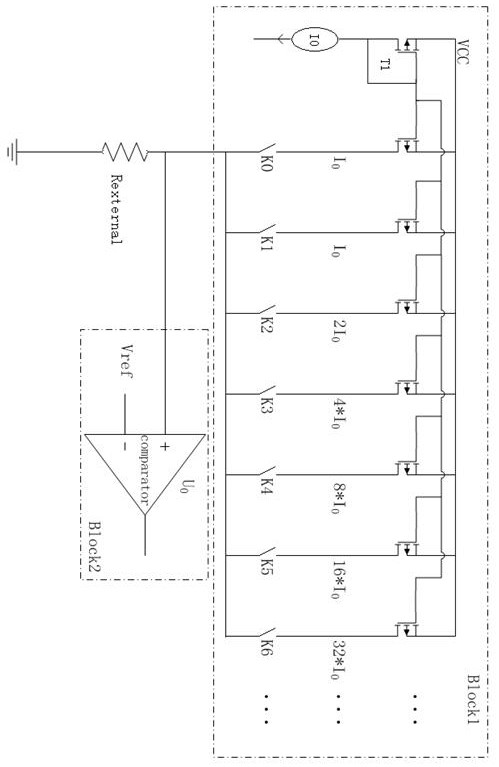 A detection circuit and detection method for an externally configured resistor