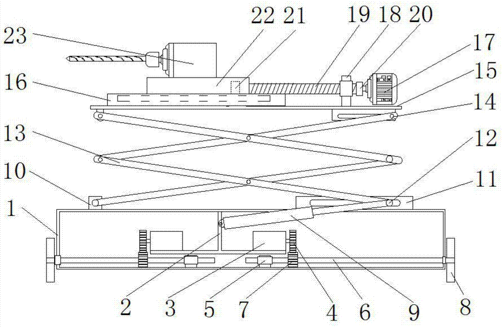 Automatic wall face drilling device