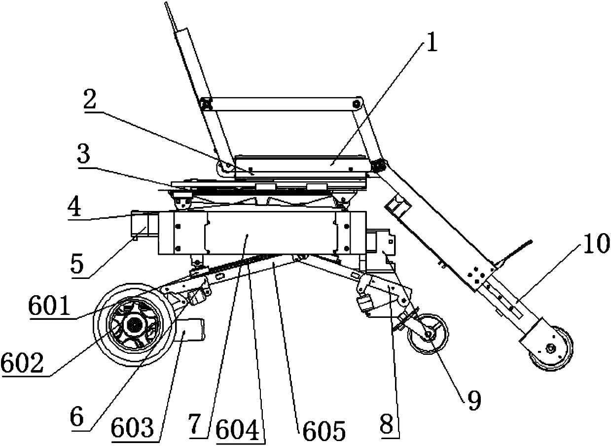 Electric wheelchair with obstacle crossing function