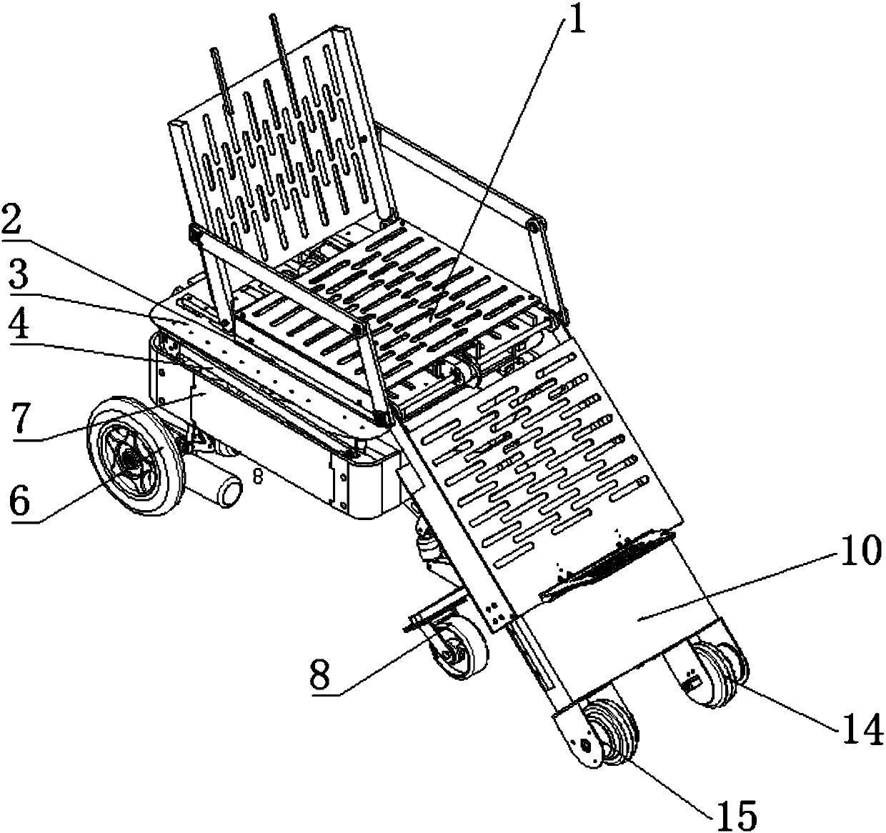 Electric wheelchair with obstacle crossing function