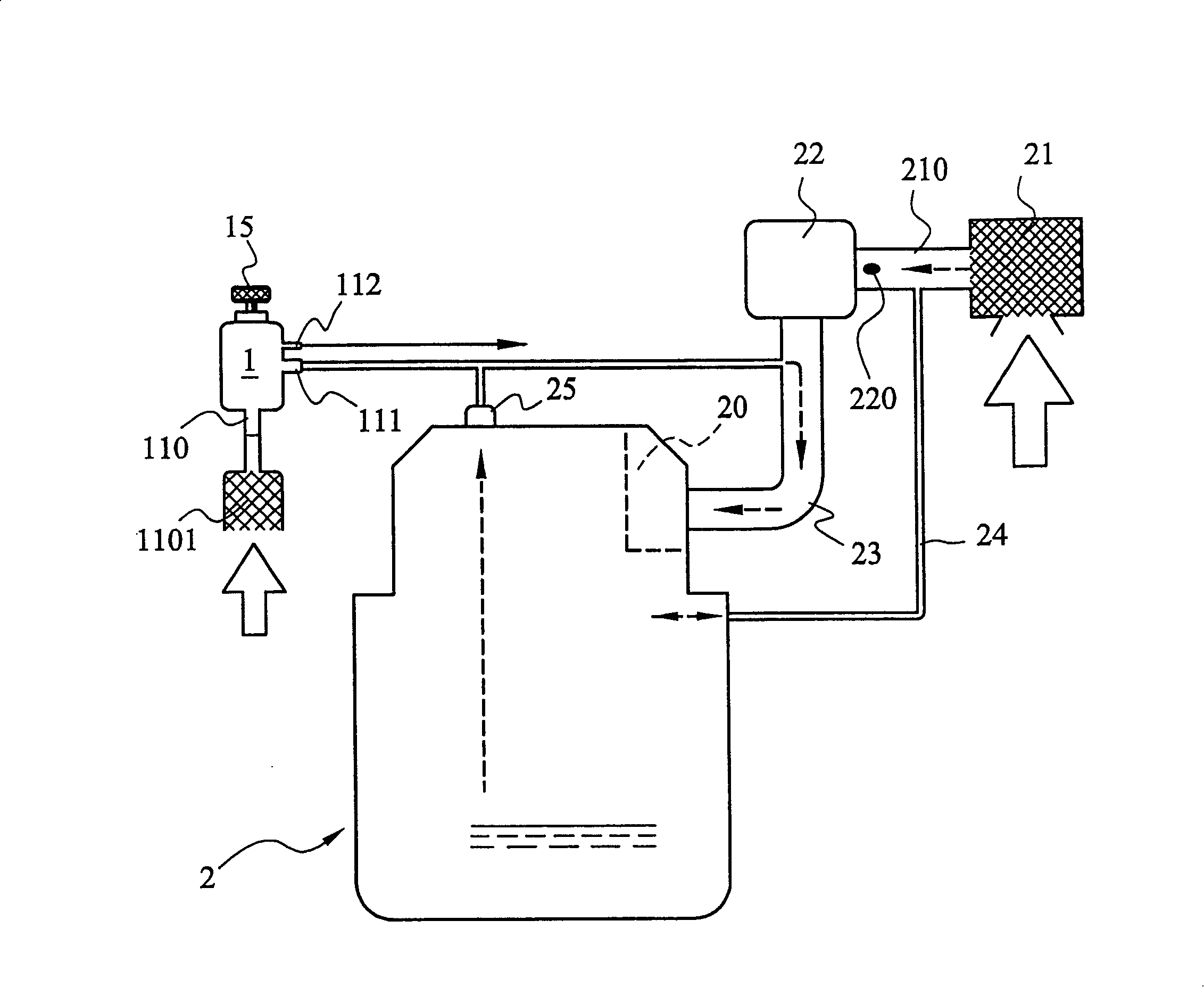 Engine air admittance regulation system