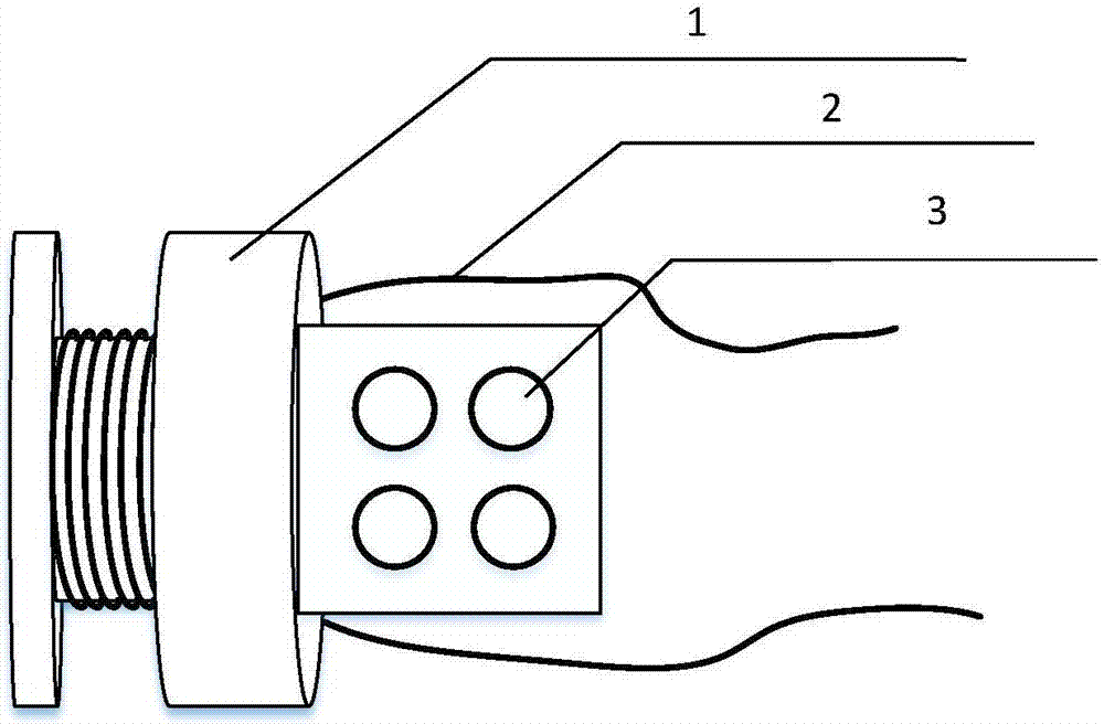 Differential frequency conversion and amplitude modulation type eddy-current displacement sensor with high temperature self-following stepped-compensation characteristic