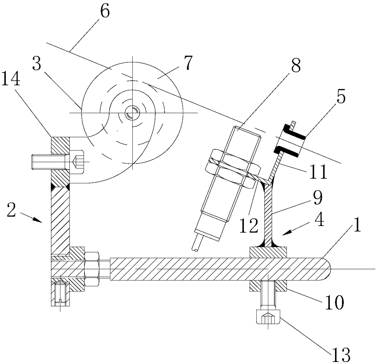 A hinge cage broken wire detecting device