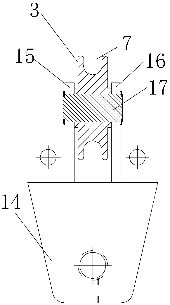 A hinge cage broken wire detecting device