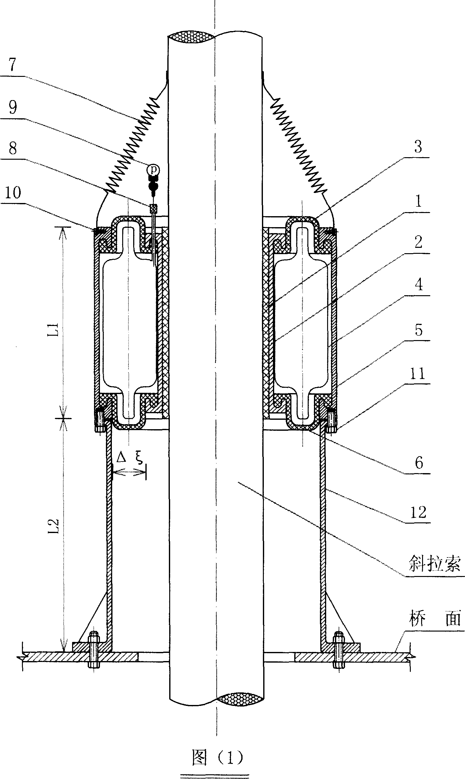 Built-in air energy-eliminating shock-absorbing damper