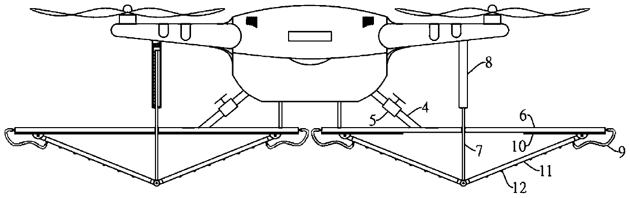 Self-adjustment spraying frame for agricultural unmanned aerial vehicle