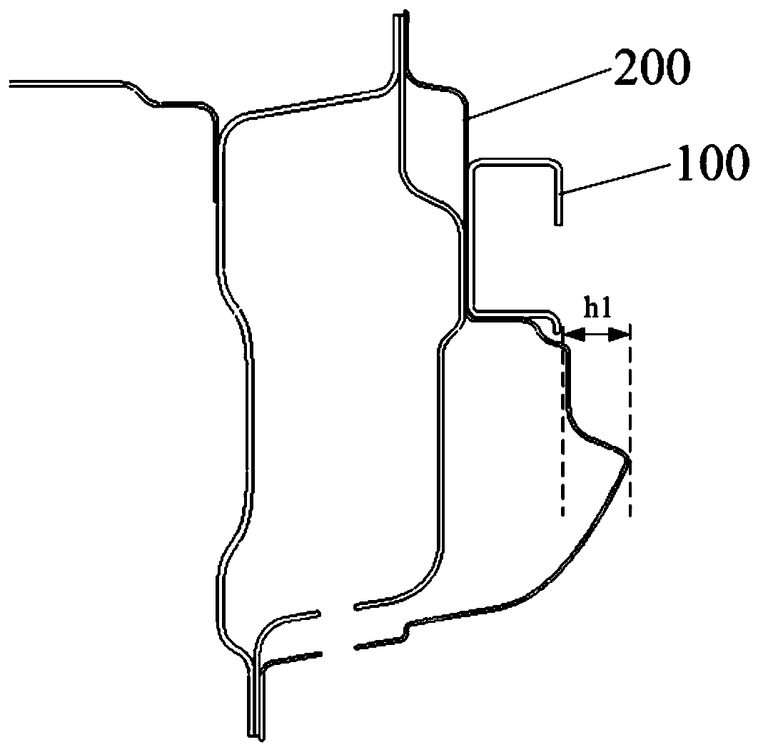 Built-in sliding door lower guide rail installation structure