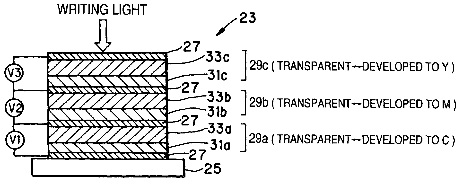 Photowriting display device and photowriting display unit incorporating the same