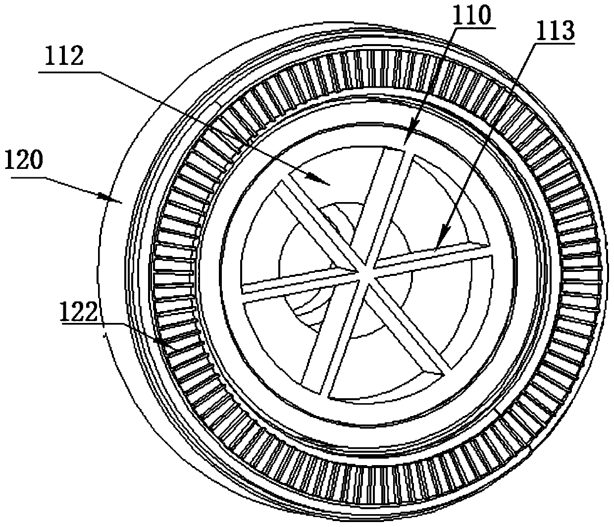 Robot power joint with turbulent flow heat dissipation structure and robot