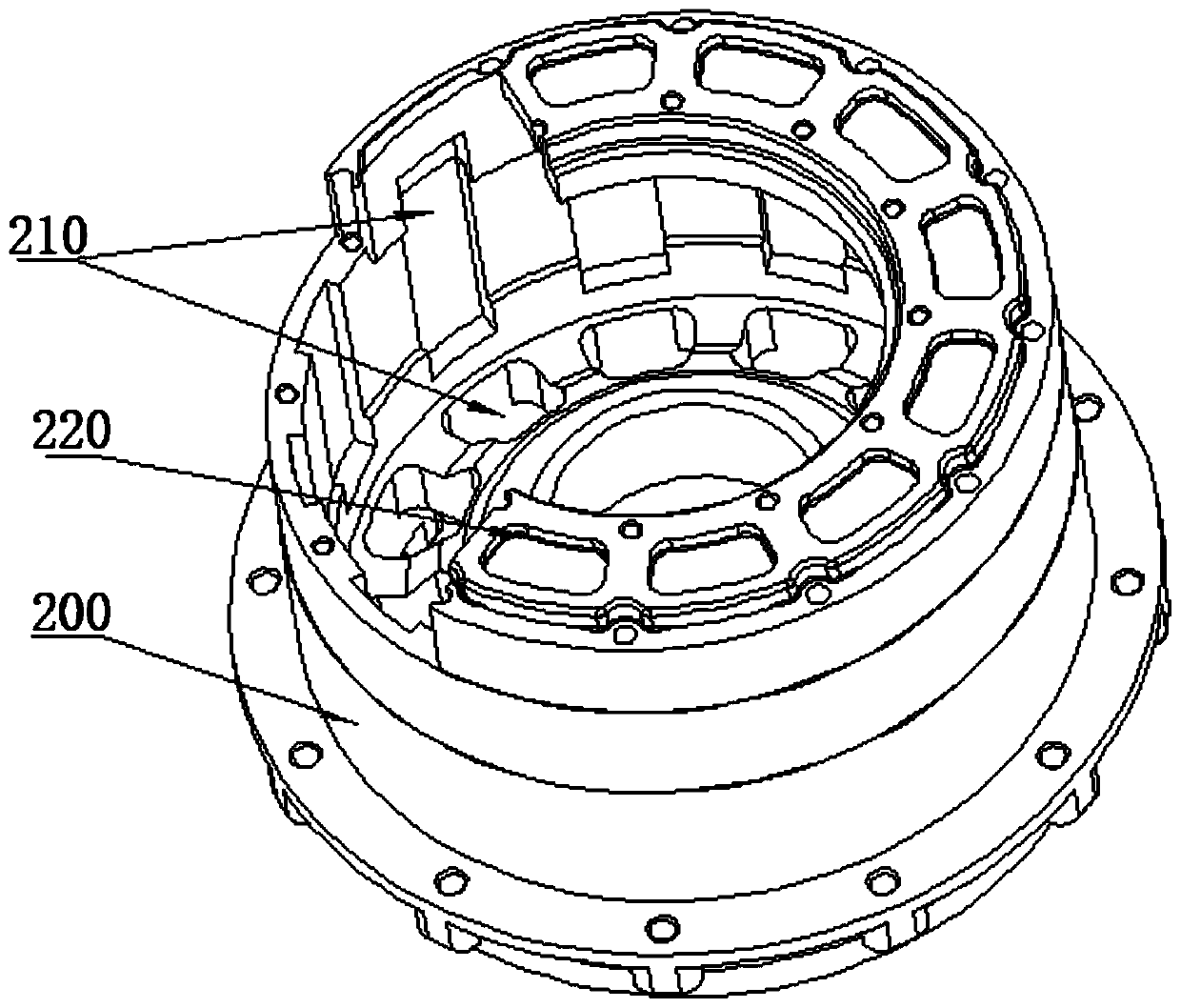 Robot power joint with turbulent flow heat dissipation structure and robot