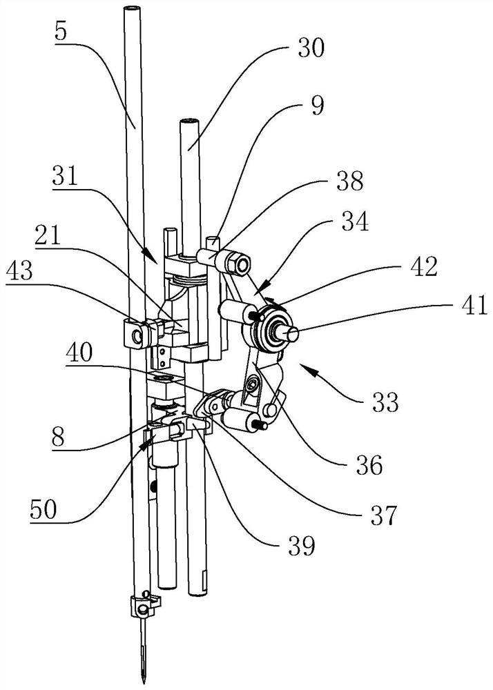 Needle bar self-locking mechanism