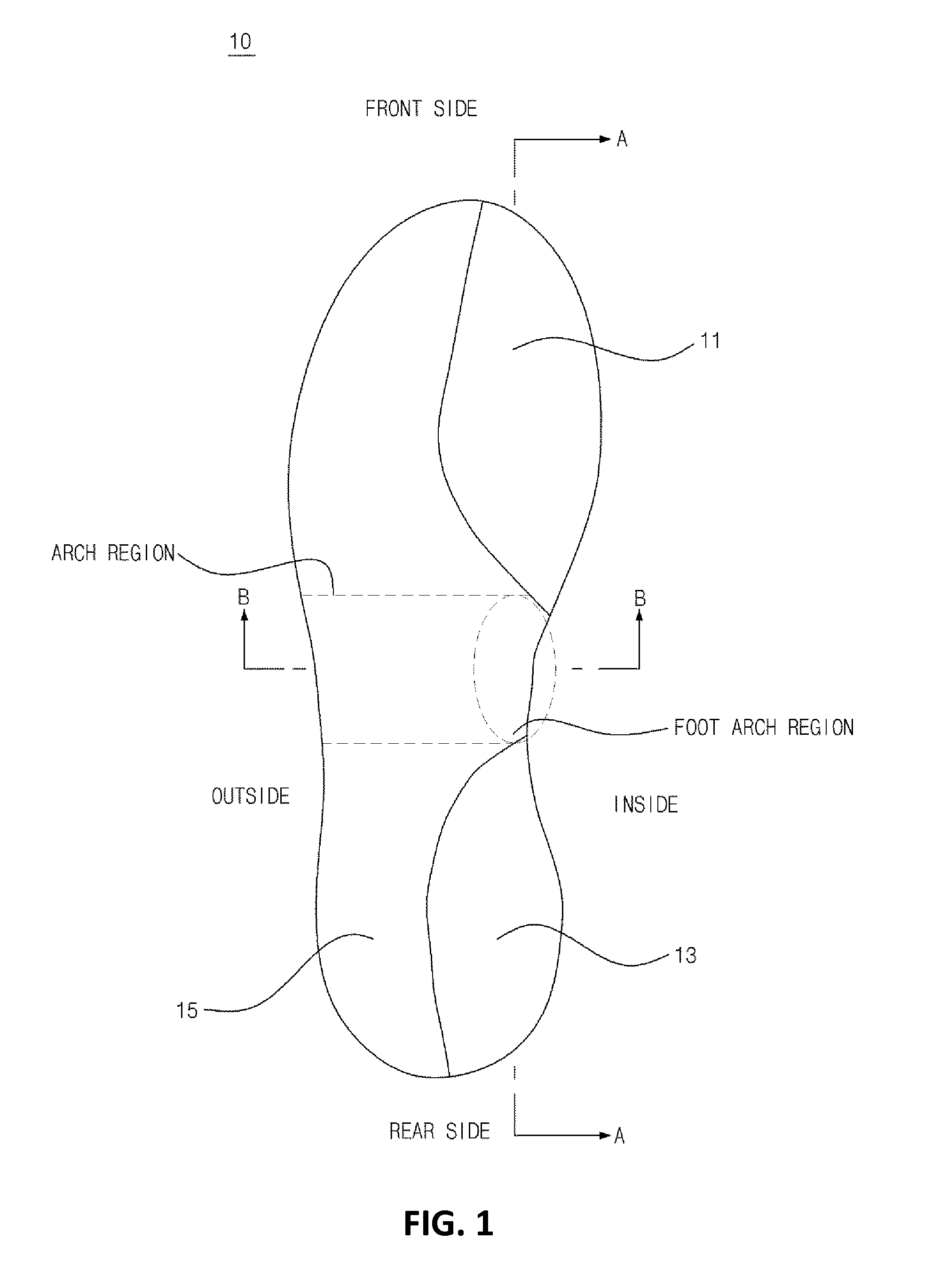 Midsole for reducing load applied on knee