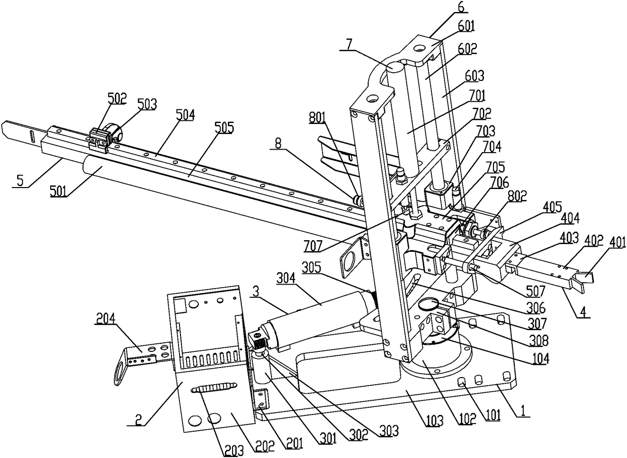 Multi-degree-of-freedom manipulator for construction engineering and operation method