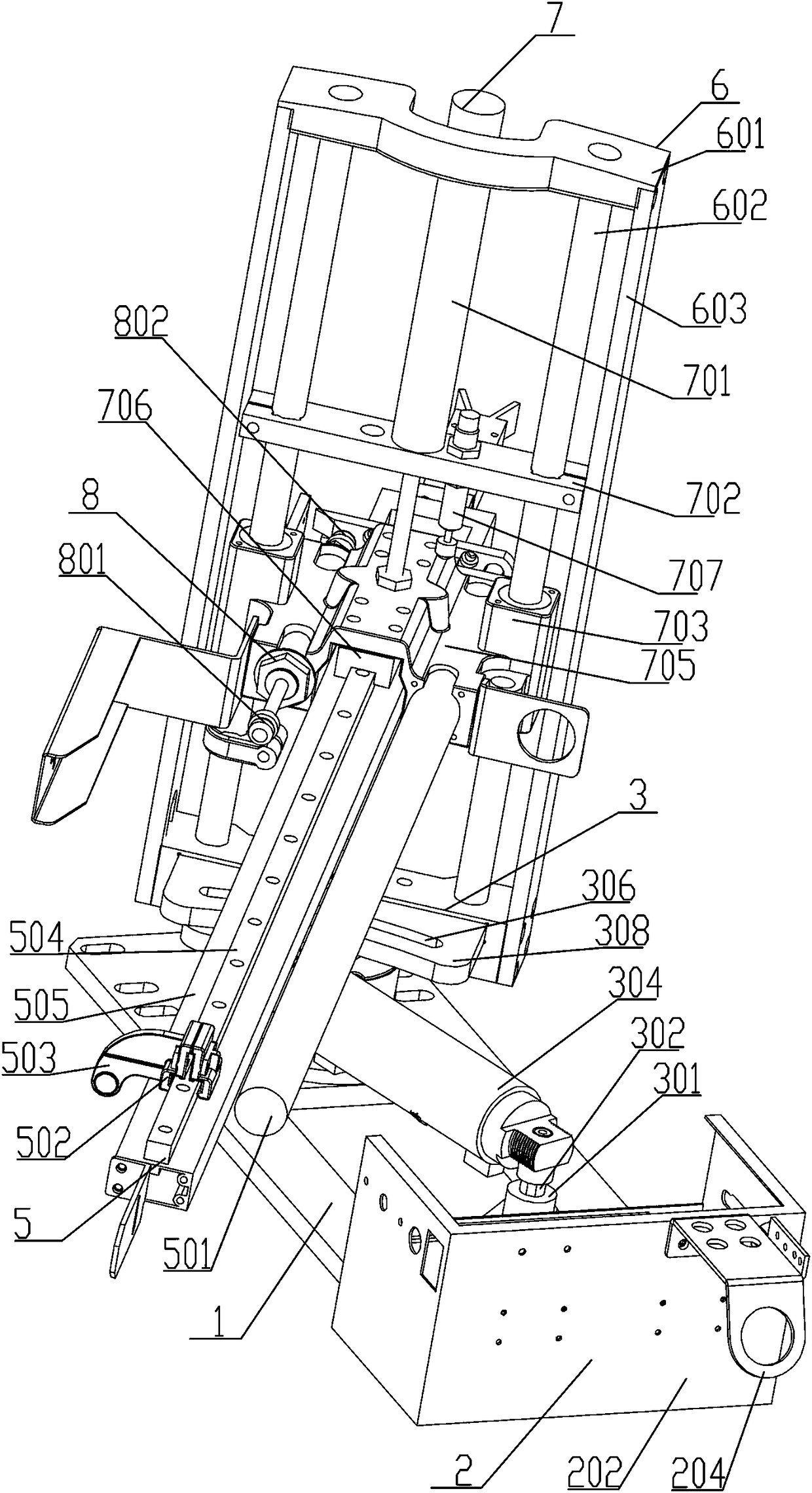 Multi-degree-of-freedom manipulator for construction engineering and operation method