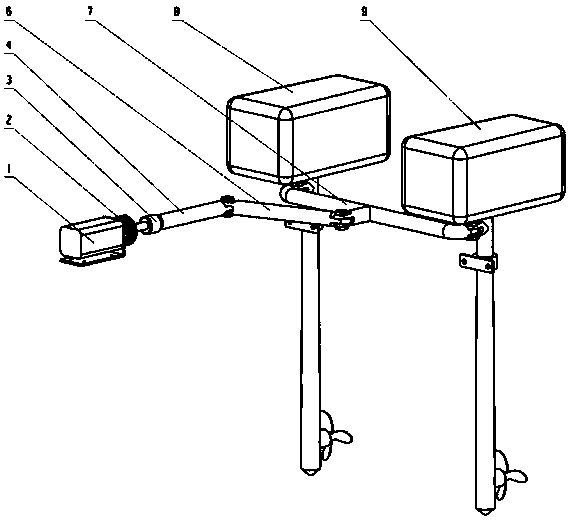 Steering system of small double-propeller unmanned surface vehicle