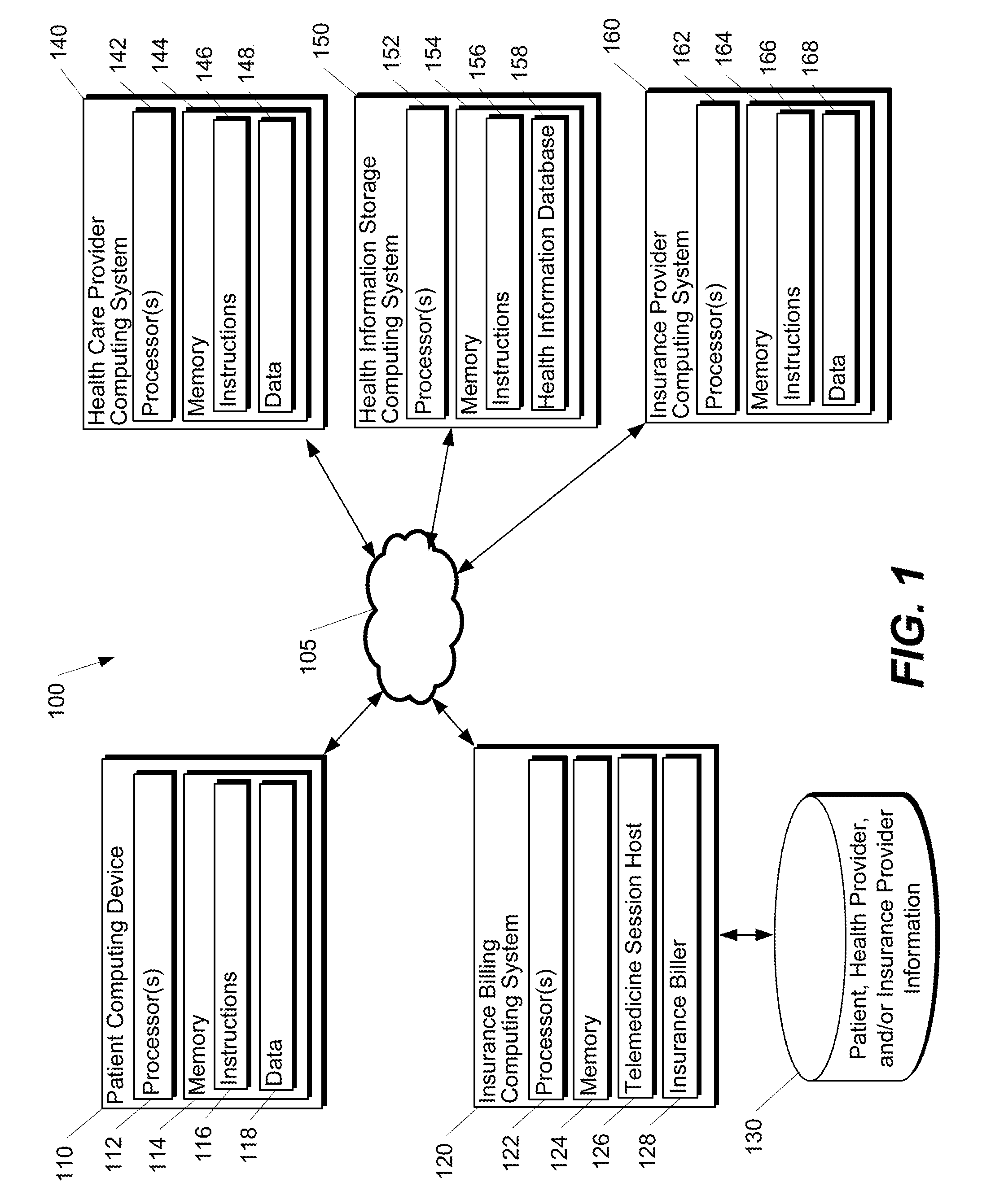 Telemedicine system including insurance billing