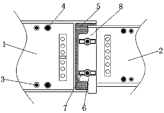 PCB connecting and fixing device